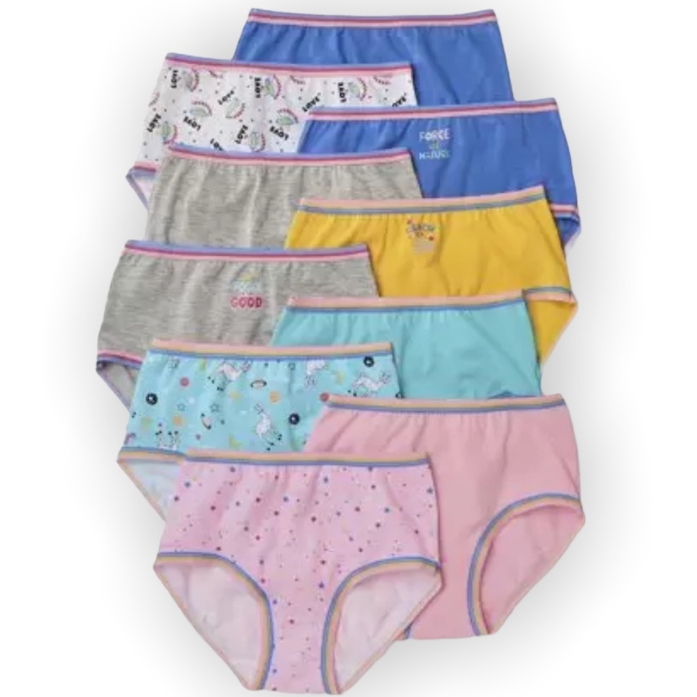 SOLDⓂ️NEW Wonder Nation Girl Underwear Cotton Briefs Assorted 10 Pack Size 6 NIB